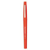 Point Guard Flair Felt Tip Porous Point Pen, Stick, Medium 0.7 mm, Red Ink, Red Barrel, Dozen