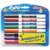 <strong>EXPO®</strong><br />Low-Odor Dry-Erase Marker, Fine Bullet Tip, Assorted Colors, 8/Set