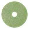 Low-Speed Topline Autoscrubber Floor Pads 5000, 19" Diameter, Green/orange, 5/carton