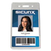 Sicurix Proximity Badge Holder, Vertical, 2 1/2w x 4 1/2h, Clear, 50/Pack