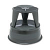 Kik-Step Steel Step Stool, 2-Step, 350 lb Capacity, 16" Diameter x 14.25"h, Black