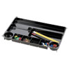 Recycled Drawer Organizer, Nine Compartments, 14 X 9.13 X 1.13, Plastic, Black