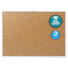 <strong>Quartet®</strong><br />Classic Series Cork Bulletin Board, 72 x 48, Natural Surface, Silver Anodized Aluminum Frame