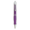 GR8 Gel Pen, Retractable, Medium 0.7 mm, Violet Ink, Violet/Silver Barrel, 12/Pack