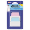 Ultra Tabs Repositionable Big Tabs, 1/5-Cut Tabs, Assorted Pastels, 2" Wide, 20/pack