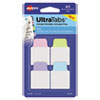 ULTRA TABS REPOSITIONABLE MINI TABS, 1/5-CUT TABS, ASSORTED PASTELS, 1" WIDE, 40/PACK