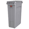 <strong>Rubbermaid® Commercial</strong><br />Slim Jim with Venting Channels, 23 gal, Plastic, Gray