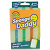 Sponge Daddy Dual-Sided Sponge, 3.38 X 5.56, 2.63" Thick, Assorted Colors, 4/pack, 20 Packs/carton