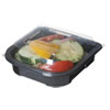 100% Recycled Content 6" Premium Take Out Containers, 12.5 Oz, Black Base/clear Lid, 50/pack, 3 Packs/carton