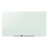 InvisaMount Magnetic Glass Marker Board, 74 x 42, White Surface