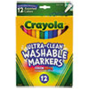 Ultra-Clean Washable Markers, Fine Bullet Tip, Assorted Colors, Dozen