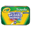 TRAYOLA WASHABLE MARKERS, FINE BULLET TIP, ASSORTED COLORS, 48/PACK