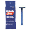<strong>Gillette®</strong><br />GoodNews Regular Disposable Razor, 2 Blades, Navy Blue, 10/Pack, 10 Pack/Carton