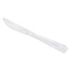 Wrapped Cutlery, 7.5" Knife, Heavyweight, Polypropylene, White, 1,000/carton