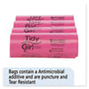 <strong>Tidy Girl™</strong><br />Feminine Hygiene Sanitary Disposal Bags, 4" x 10", Pink/Black, 150 Bags/Roll, 4 Rolls/Carton