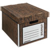 Heavy-Duty Easy Assembly Storage Box, Letter/legal Files, Woodgrain, 12/carton