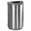 Eclipse Open Top Waste Receptacle, Round, Steel, 30 Gal, Stainless Steel