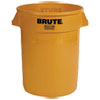 <strong>Rubbermaid® Commercial</strong><br />Vented Round Brute Container, 32 gal, Plastic, Yellow
