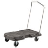 <strong>Rubbermaid® Commercial</strong><br />Triple Trolley Platform Truck with Angled-Loop Handle, 500 lb Capacity, 20.5 x 32.5 x 35, Black