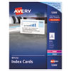 <strong>Avery®</strong><br />Printable Index Cards with Sure Feed, Unruled, Inkjet/Laser, 3 x 5, White, 150 Cards, 3 Cards/Sheet, 50 Sheets/Box