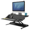 <strong>Fellowes®</strong><br />Lotus Sit-Stands Workstation, 32.75" x 24.25" x 5.5" to 22.5", Black
