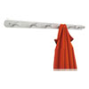 <strong>Safco®</strong><br />Nail Head Wall Coat Rack, Six Hooks, Metal, 36w x 2.75d x 2h, Satin