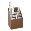 Corrugated Roll Files, 20 Compartments, 15w x 12d x 22h, Woodgrain