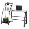 Xpressions 53 1/4" Computer Desk, 53.25" X 23.25" X 45", Frosted/black