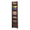 <strong>Safco®</strong><br />Solid Wood Wall-Mount Literature Display Rack, 11.25w x 3.75d x 48.75h, Mahogany