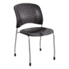 Reve Guest Chair With Straight Legs, 19" X 24.5" X 33.5", Black Seat/back, Silver Base, 2/carton