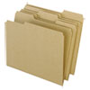 Earthwise by Pendaflex 100% Recycled Colored File Folders, 1/3-Cut Tabs: Assorted, Letter, 0.5" Expansion, Brown, 100/Box