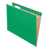 Colored Hanging Folders, Letter Size, 1/5-Cut Tab, Bright Green, 25/box