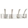 <strong>Safco®</strong><br />Metal Coat Rack, Wall Rack, Four Hooks, Steel, 14.25w x 4.5d x 5.25h, Brushed Nickel