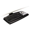 Knob Adjust Keyboard Tray With Standard Platform, 25.2w X 12d, Black