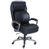 Cosset Big and Tall Executive Chair, Supports Up to 400 lb, 19" to 22" Seat Height, Black Seat/Back, Slate Base