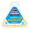 Three-Corner Flash Cards, Addition/Subtraction, 5.5 x 5.5, 48/Set