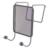 <strong>Universal®</strong><br />Wire Mesh Partition Coat Hook, 4.13 x 5.25 x 6, Over-the-Door/Over-the-Panel Mount, Black