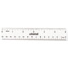 <strong>Universal®</strong><br />Clear Plastic Ruler, Standard/Metric, 6" Long, Clear, 2/Pack