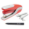 Quick Touch Stapler Value Pack, 28-Sheet Capacity, Red/Silver