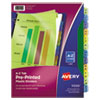 <strong>Avery®</strong><br />Durable Preprinted Plastic Tab Dividers, 12-Tab, A to Z, 11 x 8.5, Assorted, 1 Set