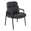 Bonded Leather Guest Chair, 26.57" X 23.03" X 36.02", Black