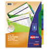 <strong>Avery®</strong><br />Insertable Big Tab Plastic 1-Pocket Dividers, 8-Tab, 11.13 x 9.25, Assorted, 1 Set