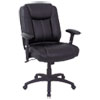 Alera Cc Series Executive Mid-Back Bonded Leather Chair, Adjustable Arms, Supports 275lb, 18.11" To 21.81" Seat Height, Black
