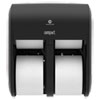 Compact Quad Vertical 4-Roll Coreless Dispenser, 11.75 x 6.9 x 13.25, Black
