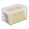Super Stacker Storage Boxes, Holds 400 3 x 5 Cards, 6.25 x 3.88 x 3.5, Plastic, Clear