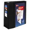 Heavy-Duty View Binder with DuraHinge and Locking One Touch EZD Rings, 3 Rings, 5" Capacity, 11 x 8.5, Black