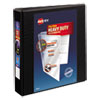 Heavy-Duty View Binder with DuraHinge and One Touch EZD Rings, 3 Rings, 1.5" Capacity, 11 x 8.5, Black