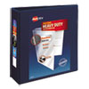 Heavy-Duty View Binder with DuraHinge and Locking One Touch EZD Rings, 3 Rings, 3" Capacity, 11 x 8.5, Navy Blue