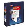 <strong>Avery®</strong><br />Heavy-Duty View Binder with DuraHinge and One Touch EZD Rings, 3 Rings, 1.5" Capacity, 11 x 8.5, Navy Blue