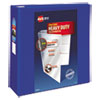 Heavy-Duty View Binder with DuraHinge and Locking One Touch EZD Rings, 3 Rings, 4" Capacity, 11 x 8.5, Pacific Blue